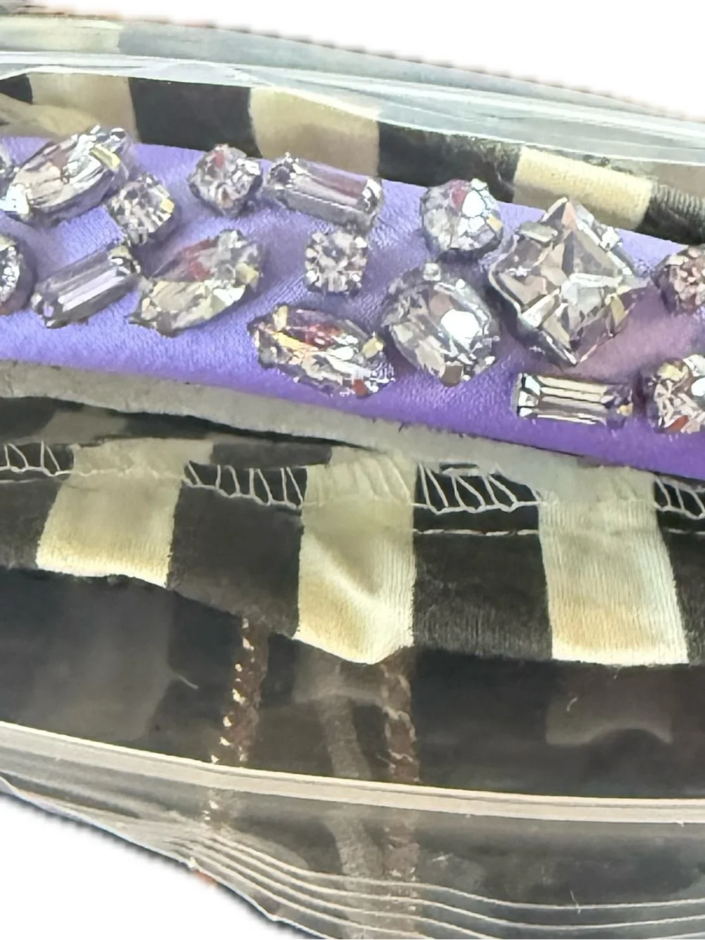 Lele Sadoughi, NWT Jeweled Headband Gigi June Jewel birthstone, purple